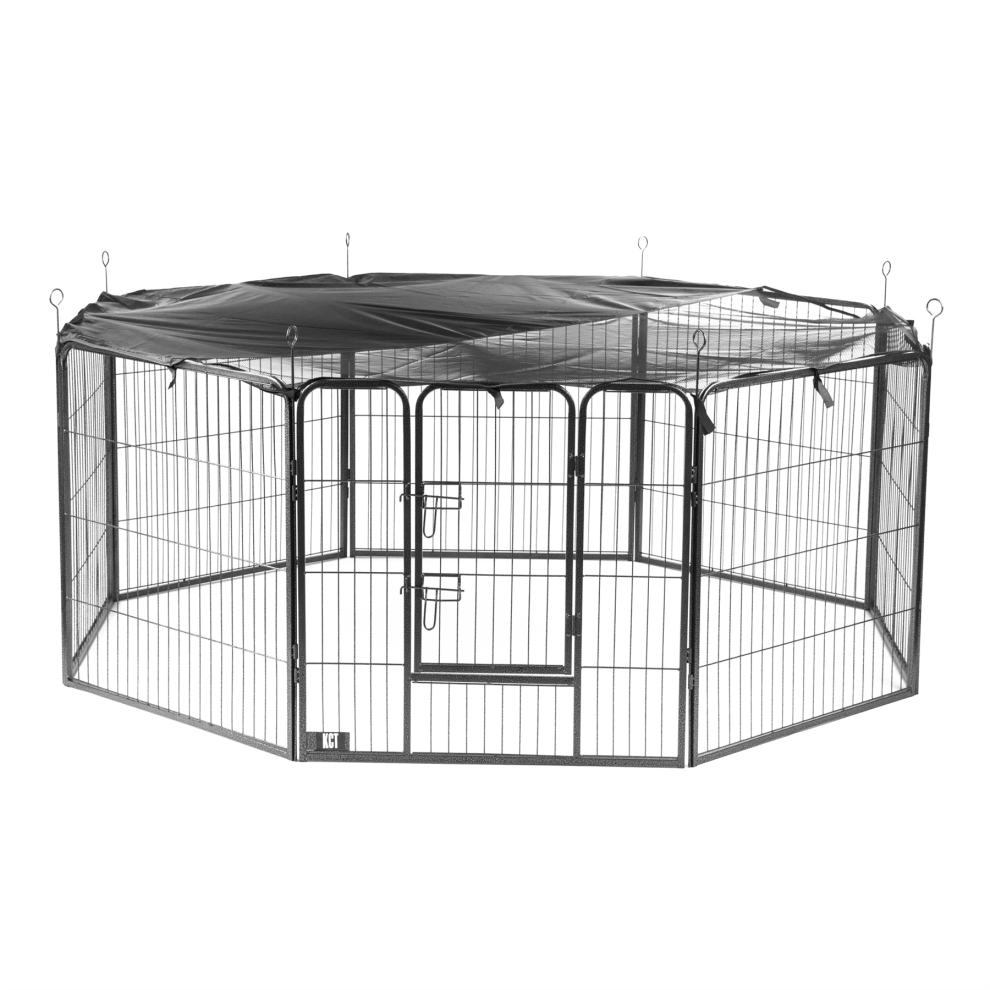 (Large Pet Playpen with Cover) KCT 8 Side Heavy Duty Play Pen with Cover