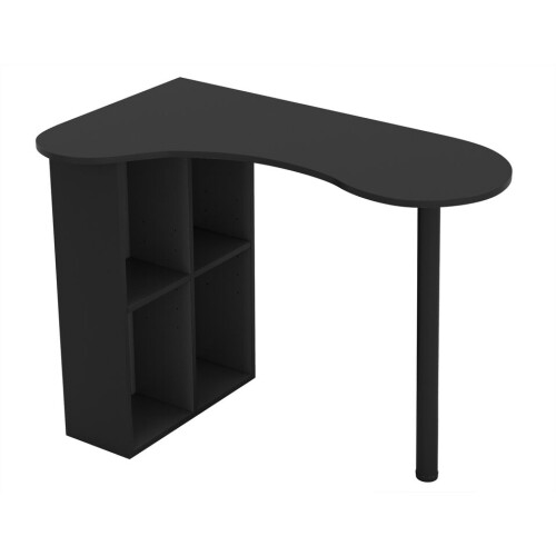 URBN Living (Black ) Wooden Computer Desk w/ Bookcase & Storage Shelves 2