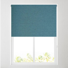(Teal, 6ft (183cm)) Ara Soft Textured Plain Thermal Blackout Roller Blinds - FREE CUT TO SIZE