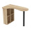 URBN Living (Oak) Wooden Computer Desk w/ Bookcase & Storage Shelves 3