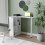 URBN Living (White) Wooden Computer Desk w/ Bookcase & Storage Shelves 1