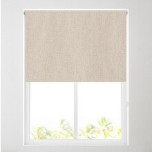 (Natural, 4ft (122cm)) Ara Soft Textured Plain Thermal Blackout Roller Blinds - FREE CUT TO SIZE
