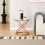 Comfy Living (Gold) Round Abstract Tempered Glass Side Table Chrome Effect Frame In Gold Or Silver 4