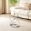 Comfy Living (Silver) Round Abstract Tempered Glass Side Table Chrome Effect Frame In Gold Or Silver 4