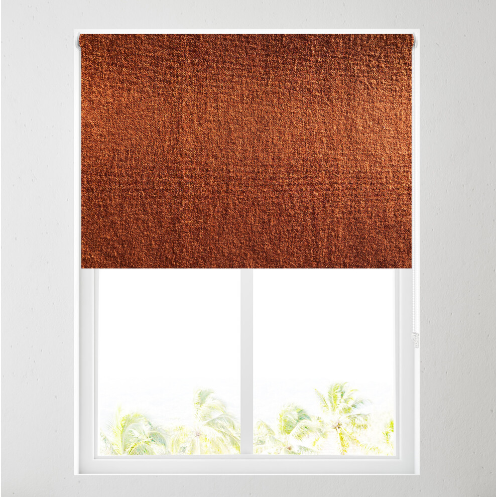 Barnes Blinds And Interiors (Butterscotch, 4Ft (122Cm)) Ara Soft Textured Plain Thermal Blackout Roller Blinds - Free Cut To Size Light