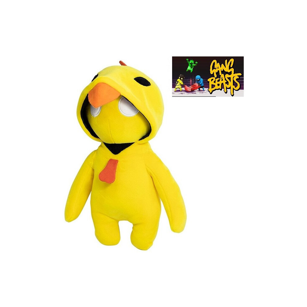 Yellow Gang Beasts Chicken Soft Toy 28cm Plush Stretch