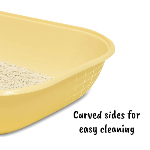 AllPetSolutions Cat Litter Tray with High Sides & Scoop, Grey 2