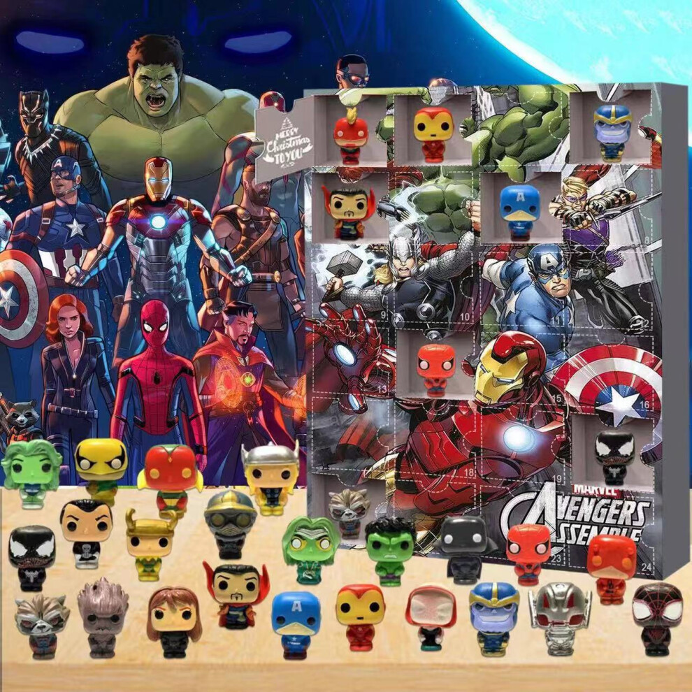 (Avengers A) 2024 New Avengers Marvel Christmas Advent Calendar Box