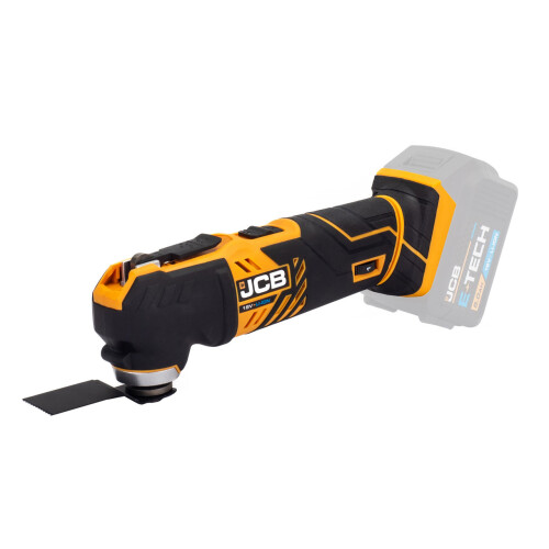 JCB 21-18MT-B (BARE UNIT) JCB 18V Cordless Multi-Tool, 2-5.0AH Li-Ion Battery Options, Quick Change Blade 2