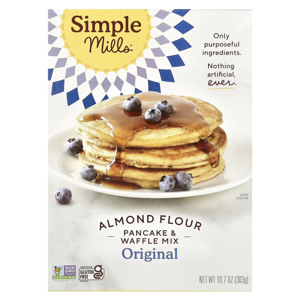 Simple Mills, Almond Flour Pancake & Waffle Mix, Original, 303 g