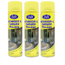 Insette Bathroom & Shower Mousse Cleaner Citrus Sparkling Finish 3 x 500ml