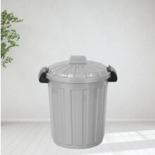 Silver Clip Top Storage Bin 25L Medium Wastepaper Toy Storage Pet Food