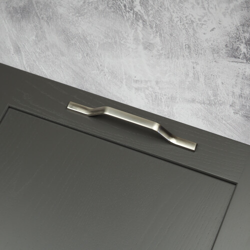 Nickel Kitchen Door Bar Handle Satin Brushed Silver Pull 160mm & 192mm 2