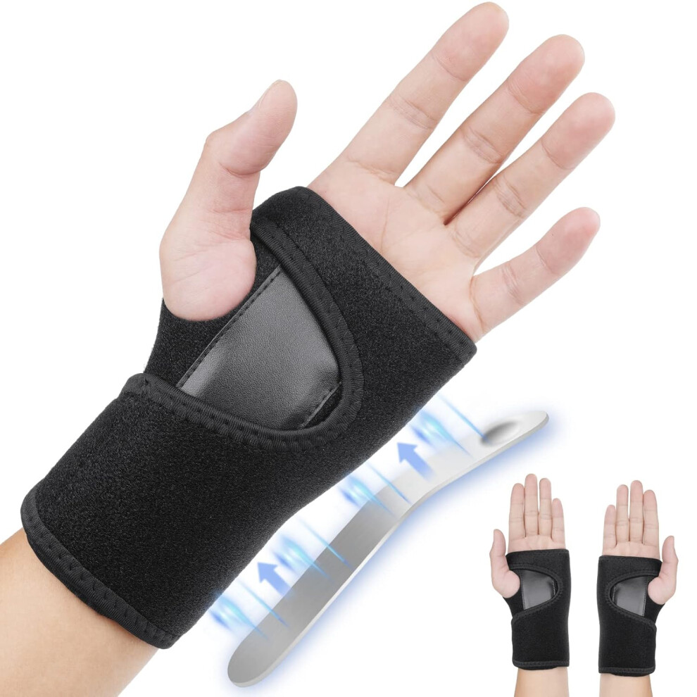 Gogerstar (Left) Adjustable Wrist Strap Carpal Tunnel Compression Splint Relieves Pain,Sprains,Tendonitis And Joint Pain