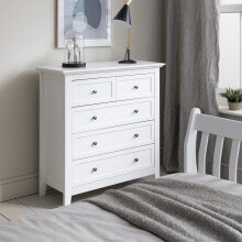 Karlstad Chest of Drawers 2+3 Drawers in Classic White - Modern, Timeless Bedroom Storage