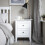 Noa and Nani Karlstad Bedside Table with 2 Drawers in Classic White 1