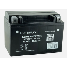 UltraMax TTX9-BS 12V 8AH 90 CCA Motorbike Battery Replaces YTX9-BS