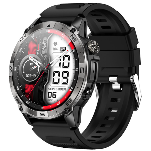 1.43"RuggedMilitarySmartwatch-GPS,BluetoothCalls,HR,Altimeter,IP68Waterproof