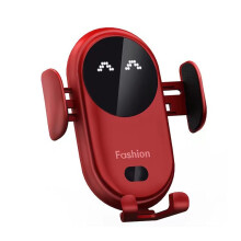 Wireless Car Charger Mount,15W Qi Fast Charger, Automatic Clamping Phone Holder for iPhone 13/12/11//XS/XR/8, SamsungS22/S21/S20/Note 20, etc(Red)