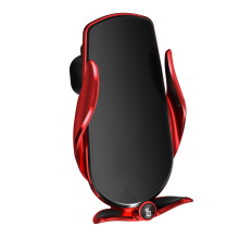 Wireless Car Charger Mount,Auto Clamping Air Vent Phone Holder for Car,15W Qi Fast Charging/Magnetic DC Charging for All MobilePhones,iPhone(Red)