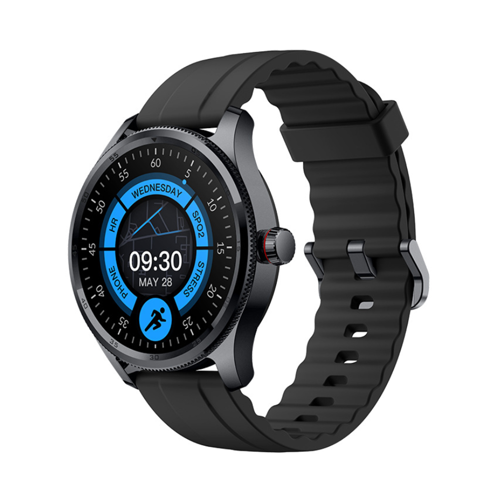 Chronus Smart Watch Bluetooth Calling Voice Assistant Sports Health Heart Rate Blood Oxygen Monitoring Smart Assistant(Black) Black 6976918000354