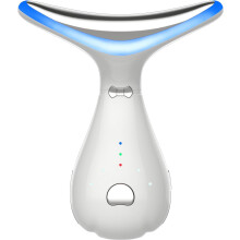 Massageador Facial de Pescoço Led de 3 Cores Remoção de Rugas Antienvelhecimento Redução Do Queixo Duplo Levantamento de Pele Branco