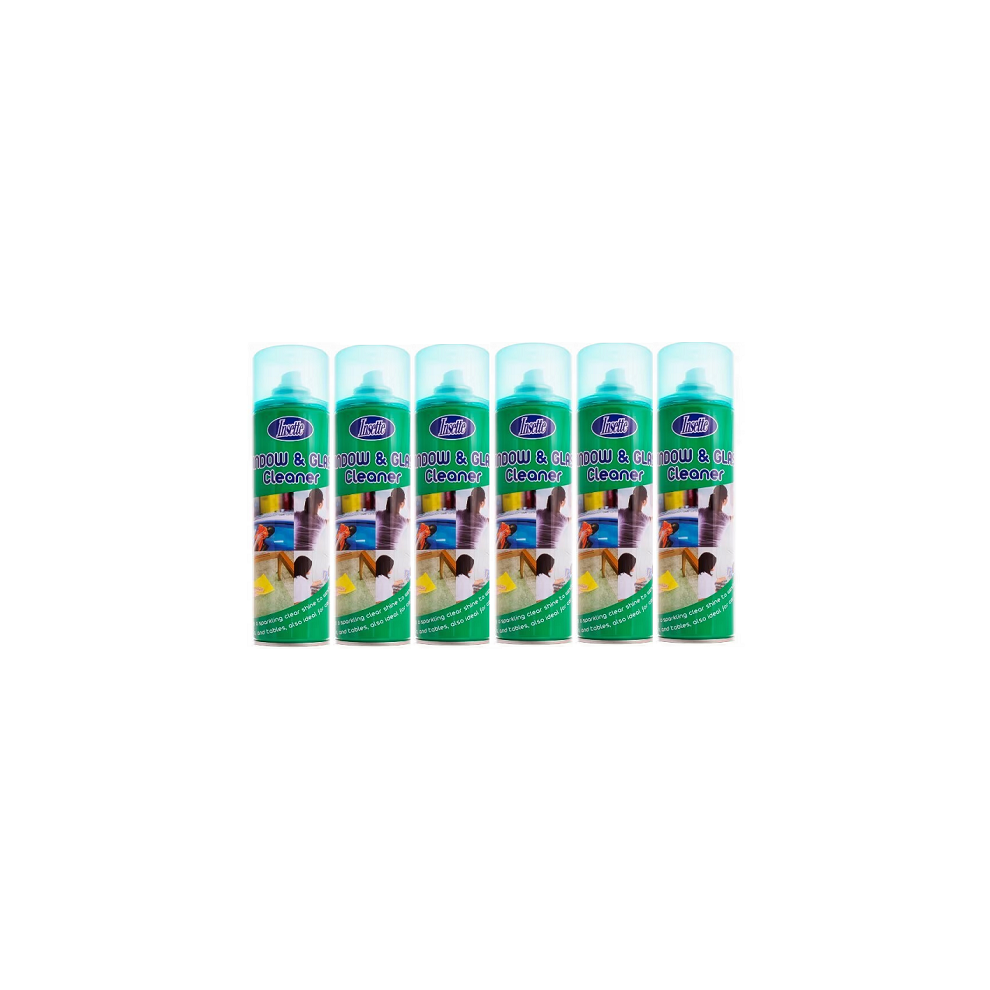 Insette Window & Glass Cleaner Sparkling Shine Streak Free (6 x 500ml Tins)