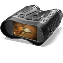Binoculares de visión nocturna 4K con zoom 8X, largo alcance, IP54, impermeables, pantalla TFT, para caza y acampada, color negro.