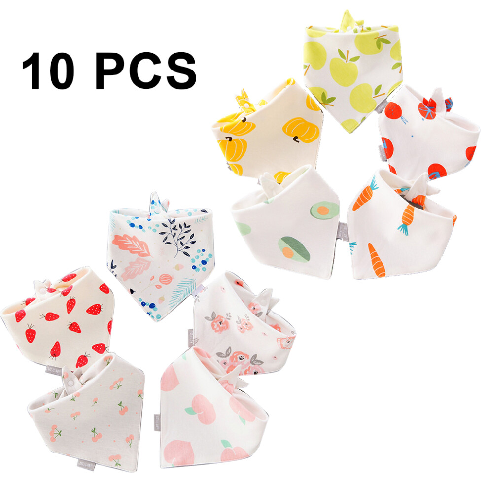 10Pcs Baby Bandana Drool Bibs, Organic Cotton, Hypoallergenic Baby Feeding Bibs And Baby Teething Bibs Gift Set Yohou