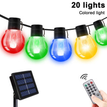 Solar String Lights Outdoor Patio Lights Solar Powered Waterproof G50 Hanging Lights