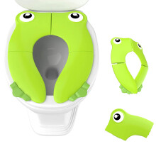 Folding Portable Potty Training Toilet Seat Cover Liner, Portable Reusable with Non-Slip Silicone Pads folding toilet