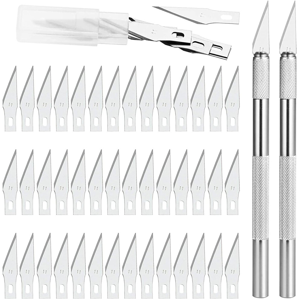Yohou Precision Cutter 2 Scalpel With 42 Blades, Precision Cutter Knife For Diy Art Work Cutting, Caving