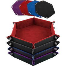 4 pieces dice boards leather and velvet dice plates Dice plate