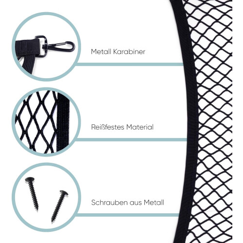 Car luggage net, 110x60cm elastic nylon trunk net protective net 2