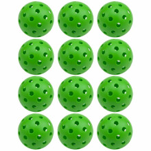 12-Pack Of Super Soft Baseball Practice Ball Pickle Ball Plastic Practice Ball, Pickle Ball Green