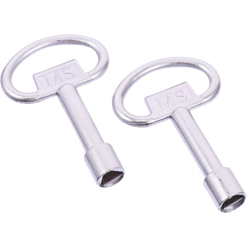 2 Pieces Electrical Cabinet Key Elevator Lock Security Keys Zinc Alloy Water Meter Box Key Utility Key Socket