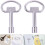 2 Pieces Electrical Cabinet Key Elevator Lock Security Keys Zinc Alloy Water Meter Box Key Utility Key Socket 5