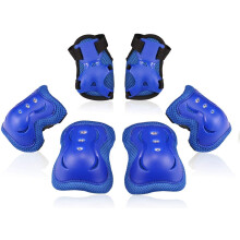 Kids/Youth Knee Pad Elbow Pads Guards Protective Gear Set for Roller Skates Cycling BMX,dark blue