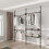 House of Home Telescopic Wardrobe Double Clothes Rail with Basket 1