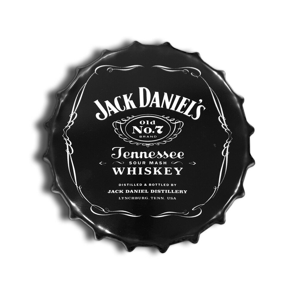 Jack Daniel's Metal Bottle Top Sign for Pubs, Bars, Man Caves - 30cm