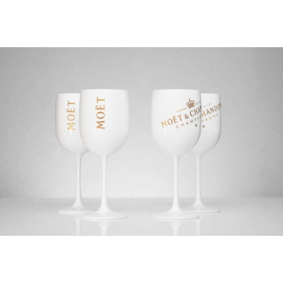 Moet & Chandon White Ice Imperial Acrylic Champagne Glasses [x4]