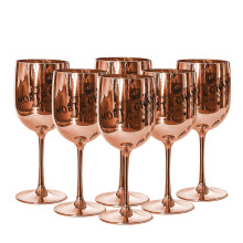 Moet & Chandon Rose Gold Ice Imperial Acrylic Champagne Glasses [x6]