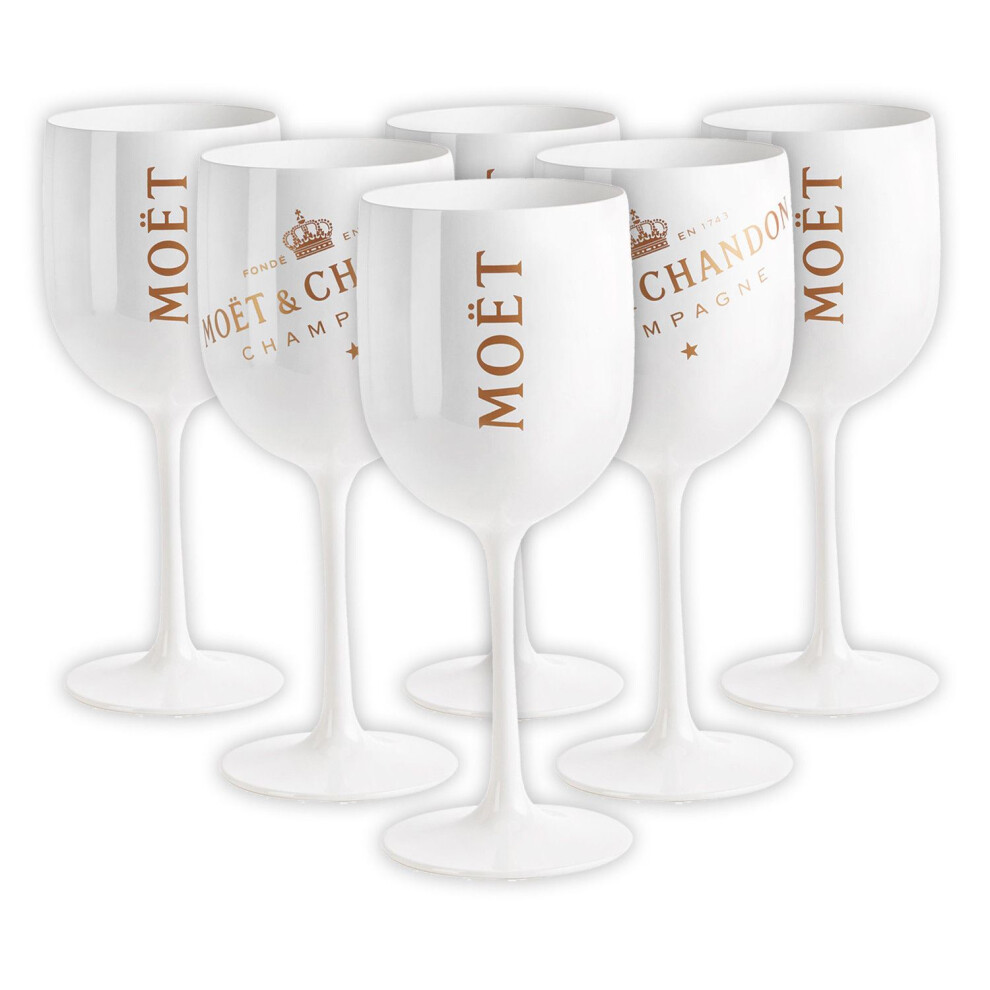 Moet & Chandon Ice Imperial White Plastic Champagne Glasses [x6]