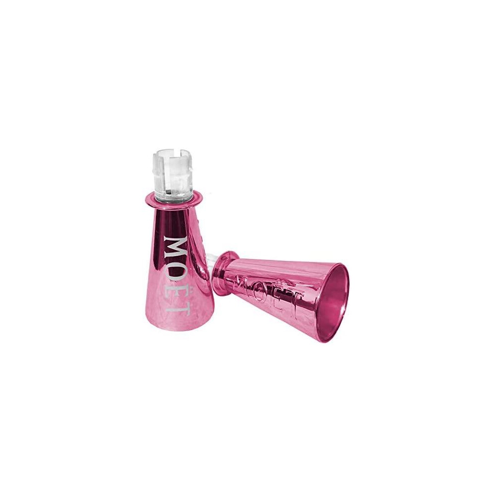 Moet & Chandon Mini Pink Embossed Champagne Sippers - Pack of 2