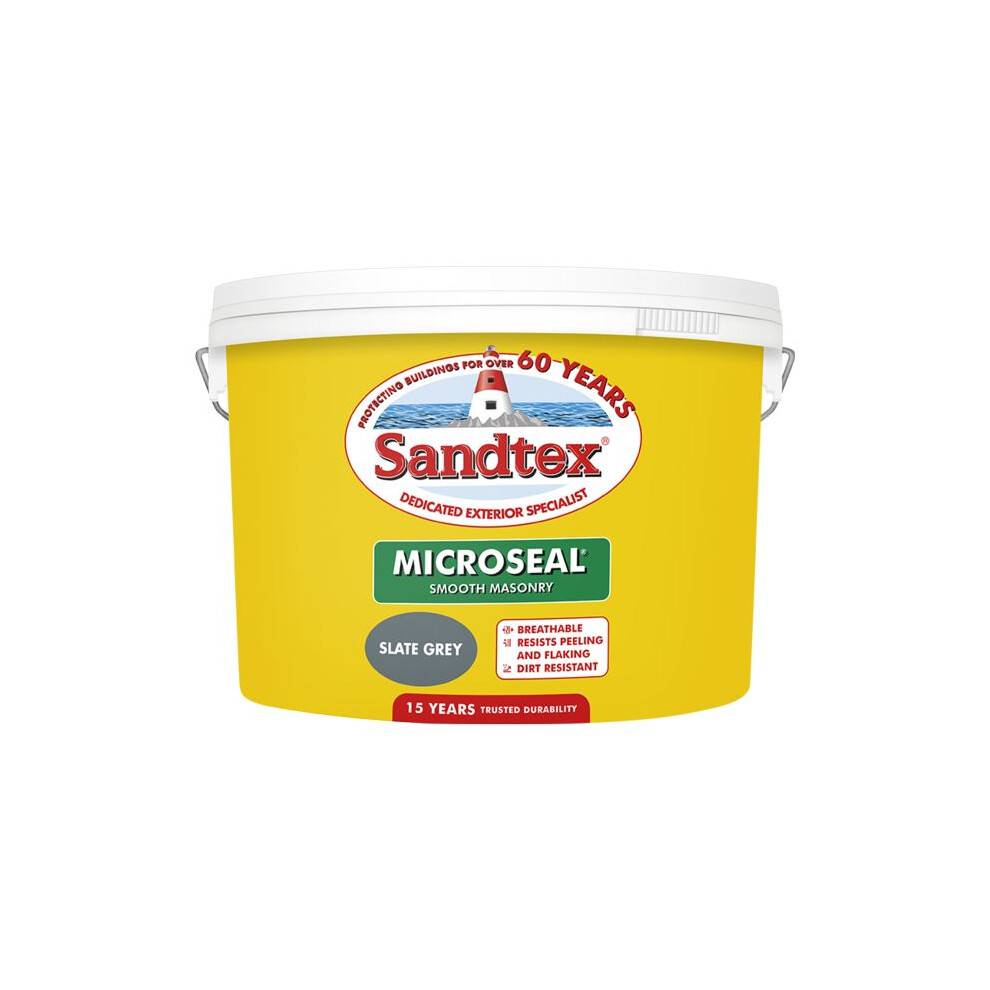 Sandtex - Smooth Masonry Paint 10L - Slate Grey