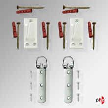 Kit de suspension robuste pour images et miroirs, ensemble de crochets et de sangles en D