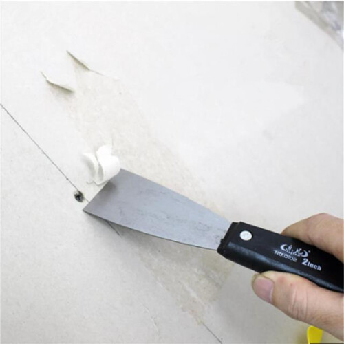 Decorator Chisel 1.5" Knife Polished Steel Blade Black Plastic Handle 2