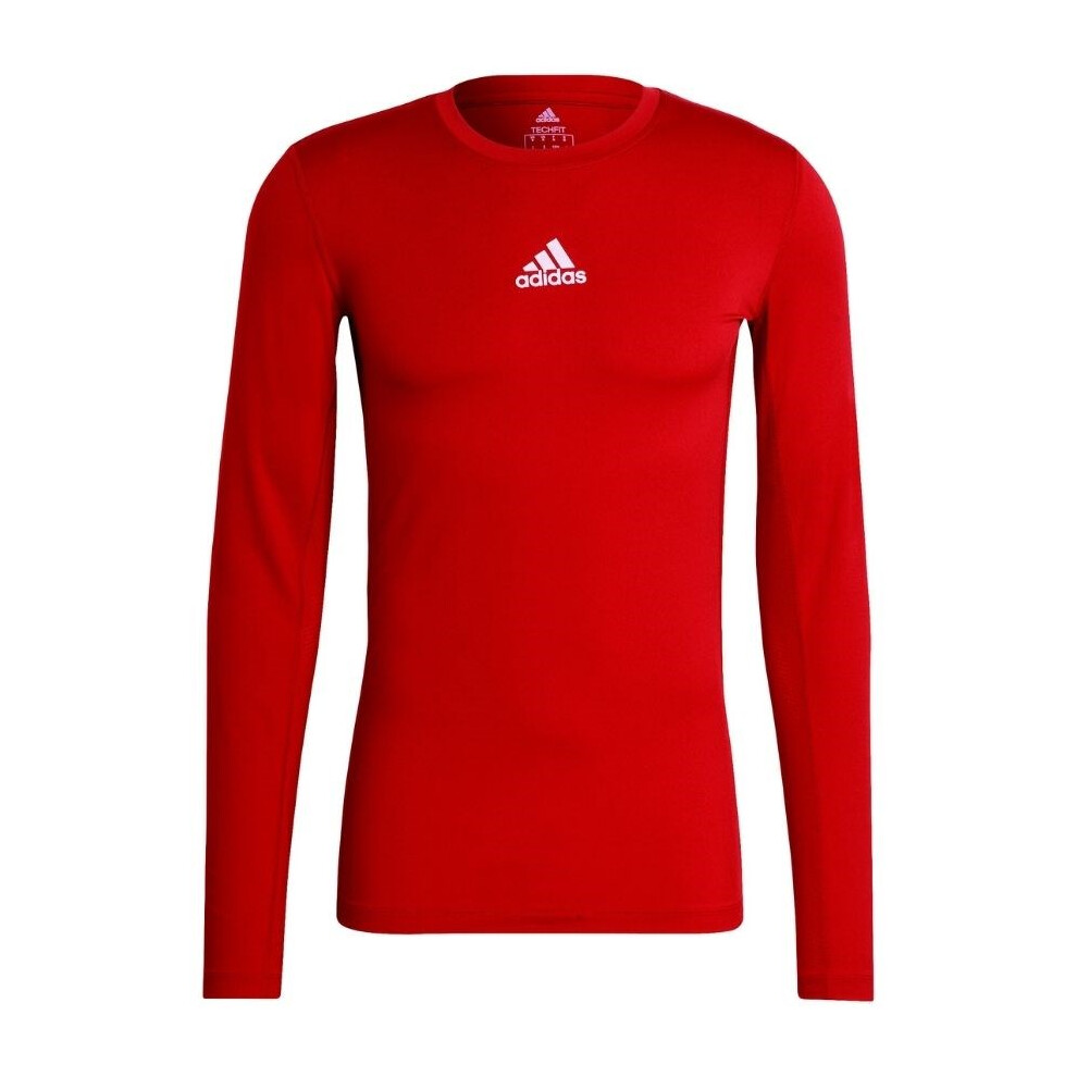 adidas Compression Long Sleeve Tee Red GU7336 XL