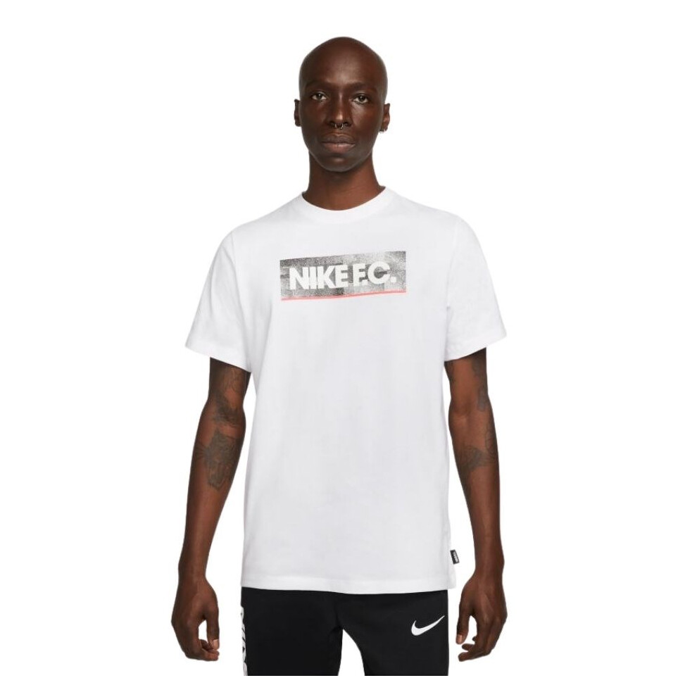 Nike NK Fc Tee Seasonal Block Men's T-Shirt White DH7444 100 L