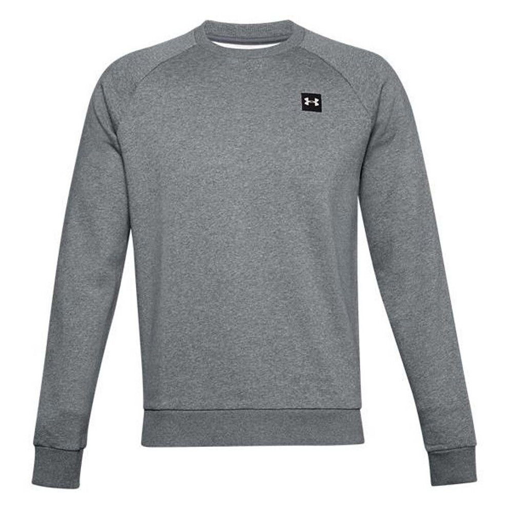 Men's Under Armour Rival Fleece Crew Sweatshirt Grey 1357096 012